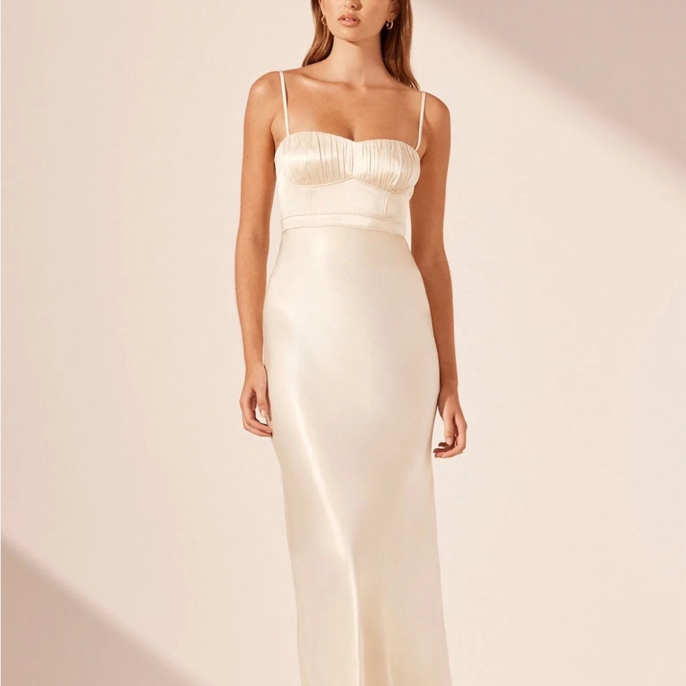 La Lune Corded Ruched Maxi Dress